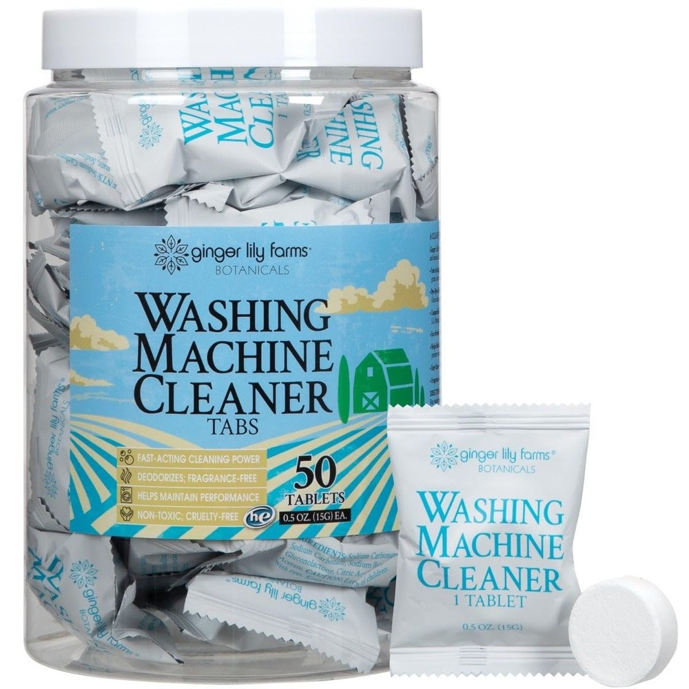 HE Front Load Washer Cleaner Tabs - Deep Cleaning Botanicals Tablets