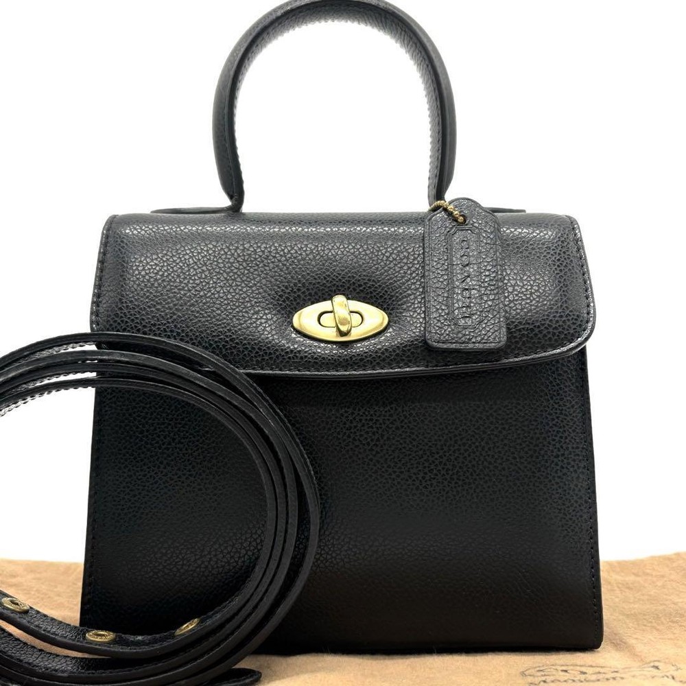 Vintage Coach 4413 Madison Gracie Satchel Crossbody Bag Black Leather Outside US