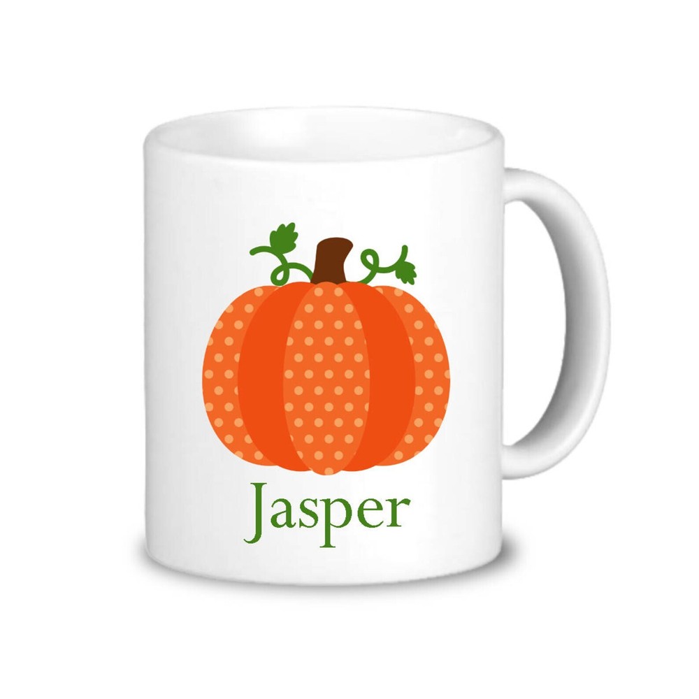 Pumpkin Personalized Mug Kids Fall Orange Pumpkin Thanksgiving Cup Drinkware You