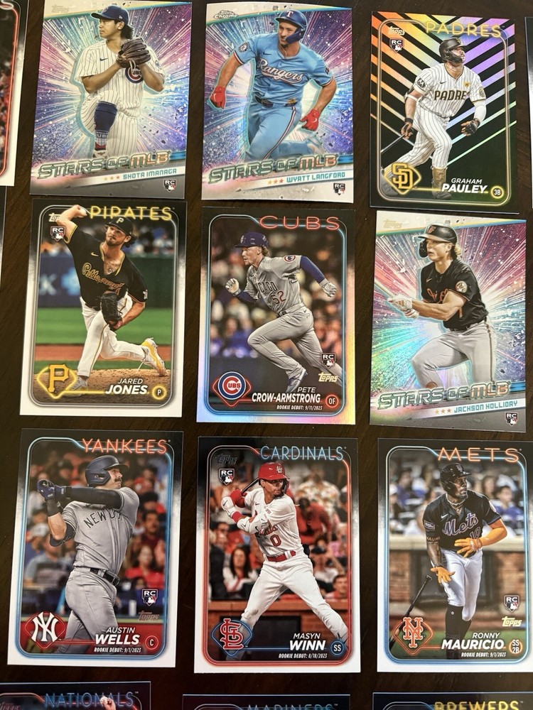 2024 Topps Update Jackson Holliday Pete Crow-Armstrong Rainbow Foil + 32 Rookies