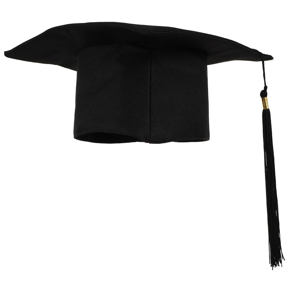 Men Women Graduation Cap Bachelor Doctoral Degree Costume Prop
