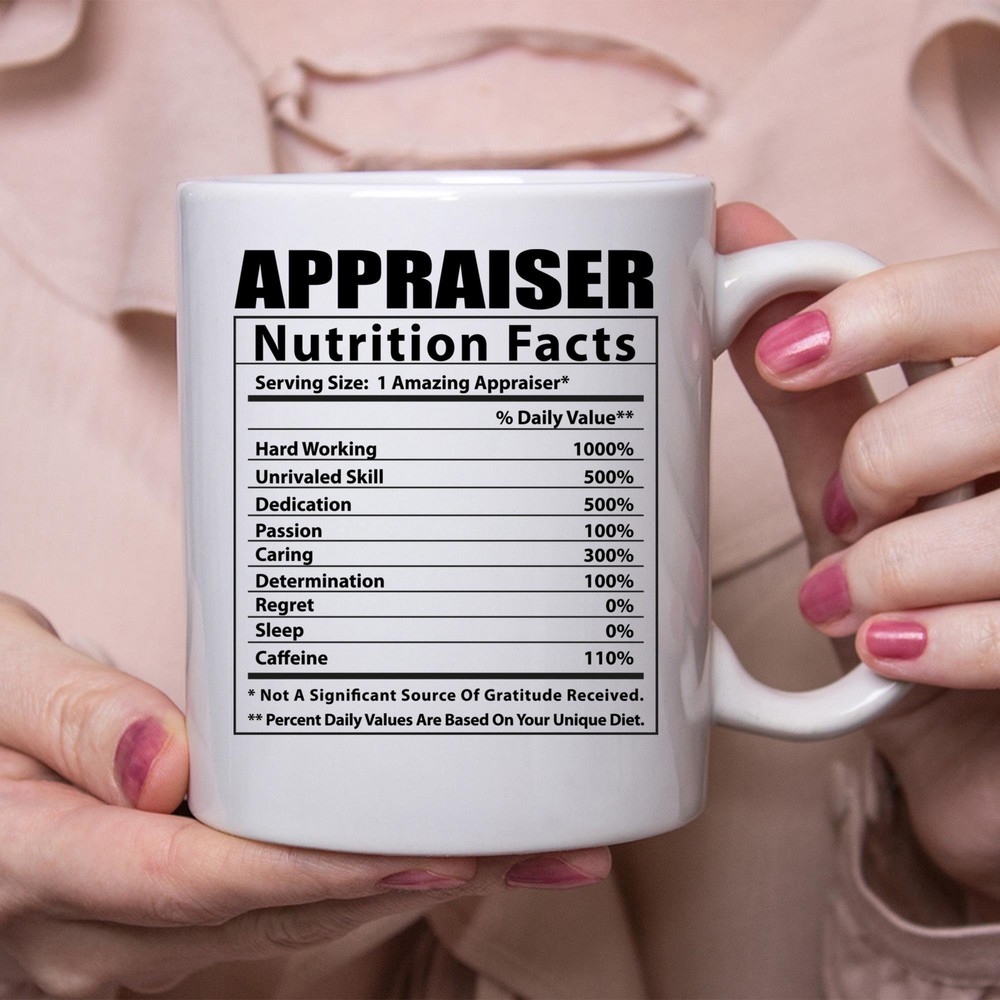 Funny Appraiser Nutritional Facts White Coffee Mug
