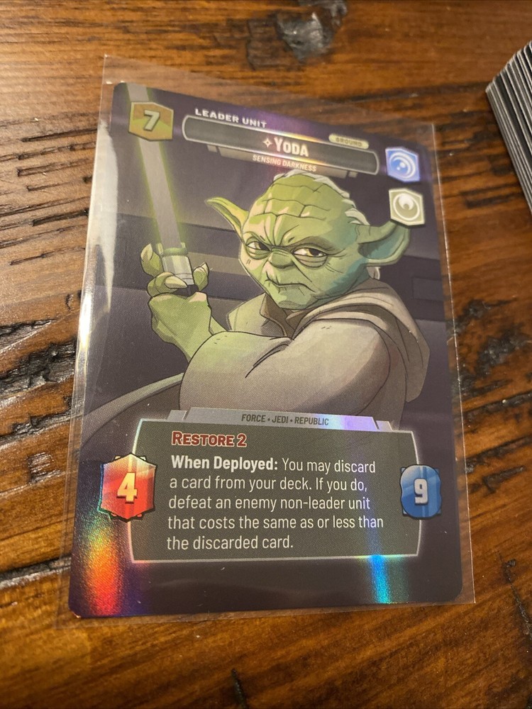 STAR WARS UNLIMITED TCG SHOWCASE YODA SENSING DARKNESS #261 Foil NM FREE S&H INS