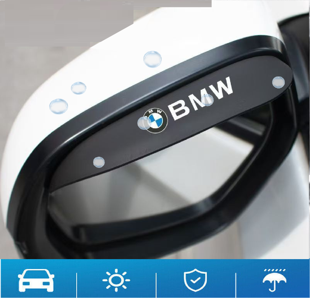 2X Rear View Mirror Rain Board Eyebrow Sun Visor for BMW Car Accessories