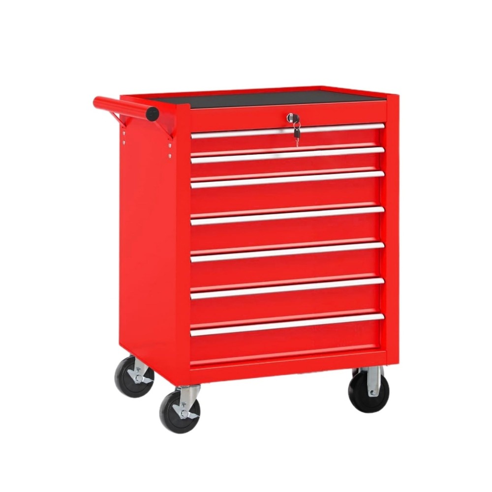 7-Drawer Rolling Tool Chest, Modular Tool Cabinet with Brake Casters & Remova...