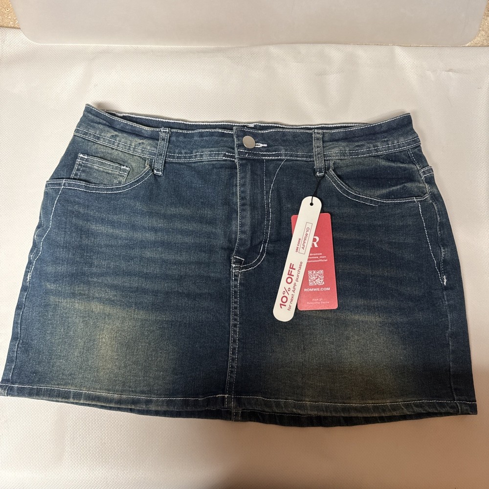 Grunge, Punk Y2K Gyaru Style Ladies’ Mini Denim Skirt (with Short)