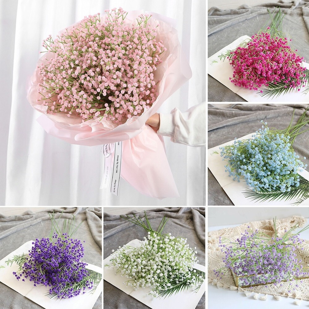 Artificial Gypsophila Long Stem Flower Wedding Garden Decoration Ornament Gifts