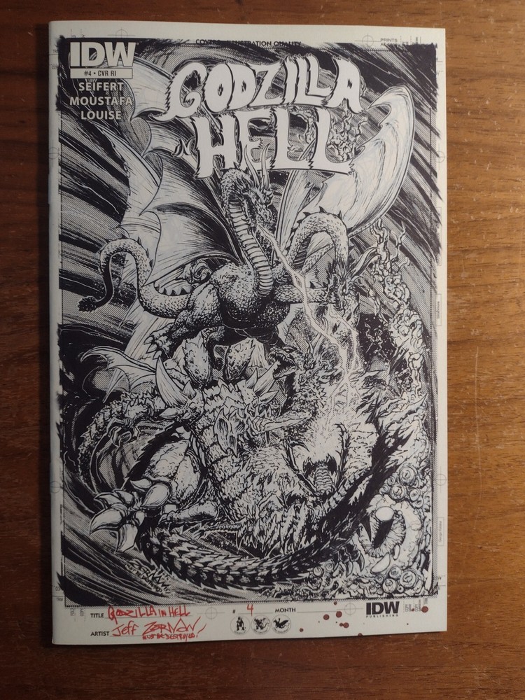 Godzilla in Hell #4 IDW Comics 2015 RI Variant Cover NM+ High Grade