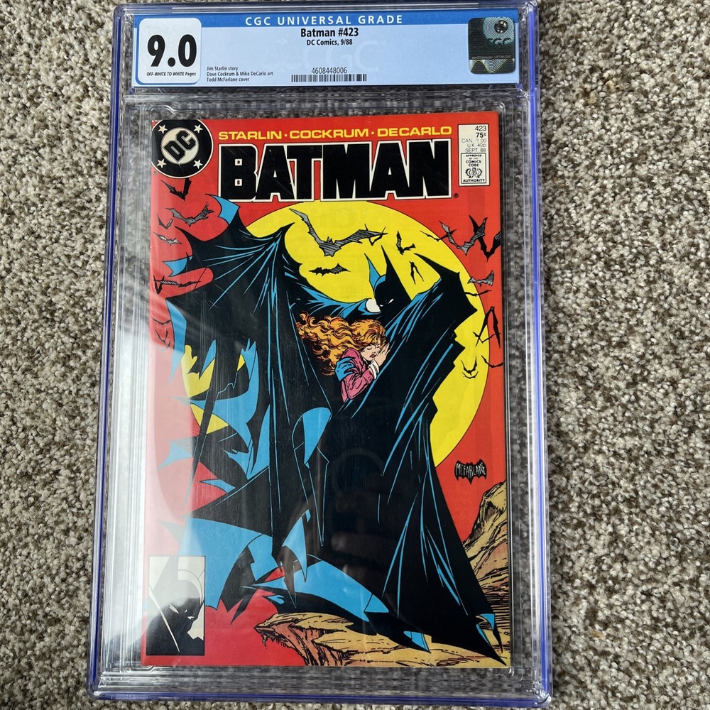 Batman 423 cgc 9.0 Off-White to White Pages Amazing!