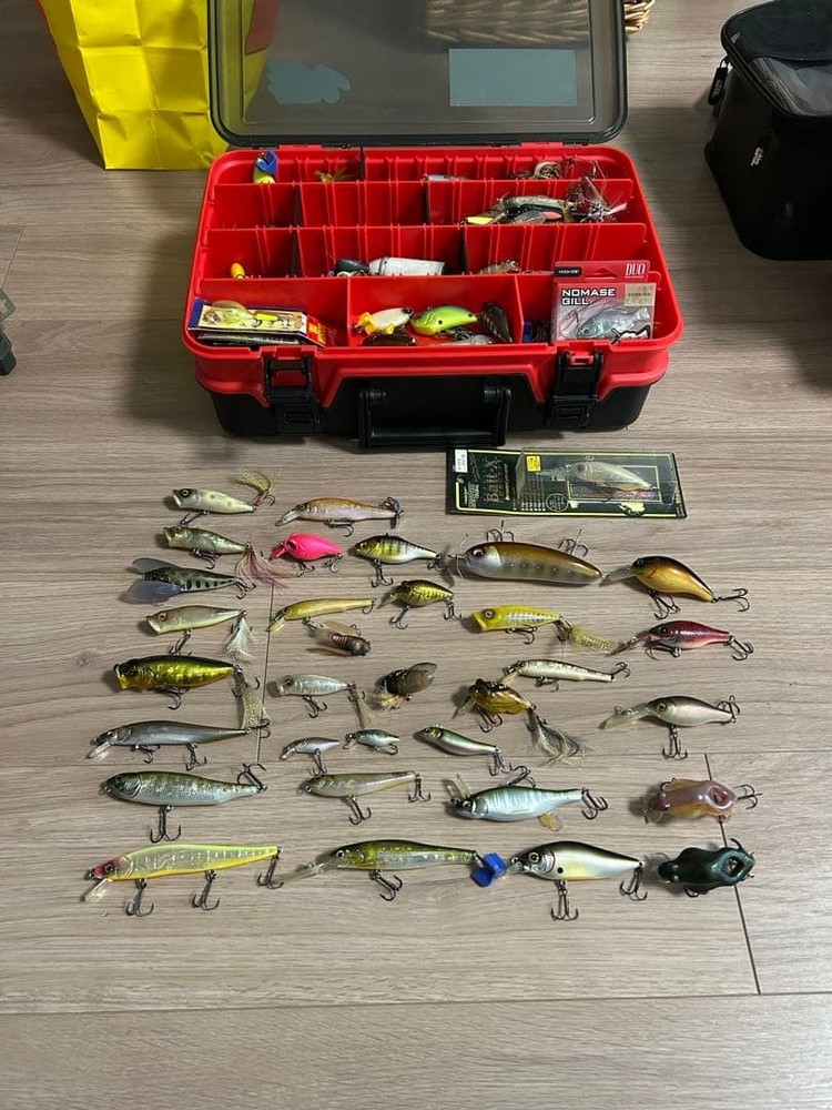 MegaBass Hard Lure Set with Case, Fishing Baits, Used, Japan