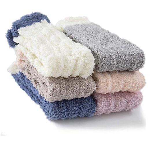 Fuzzy Socks for Women, Warm Soft Fluffy Socks Thick Cozy Plush Sock Multi-color