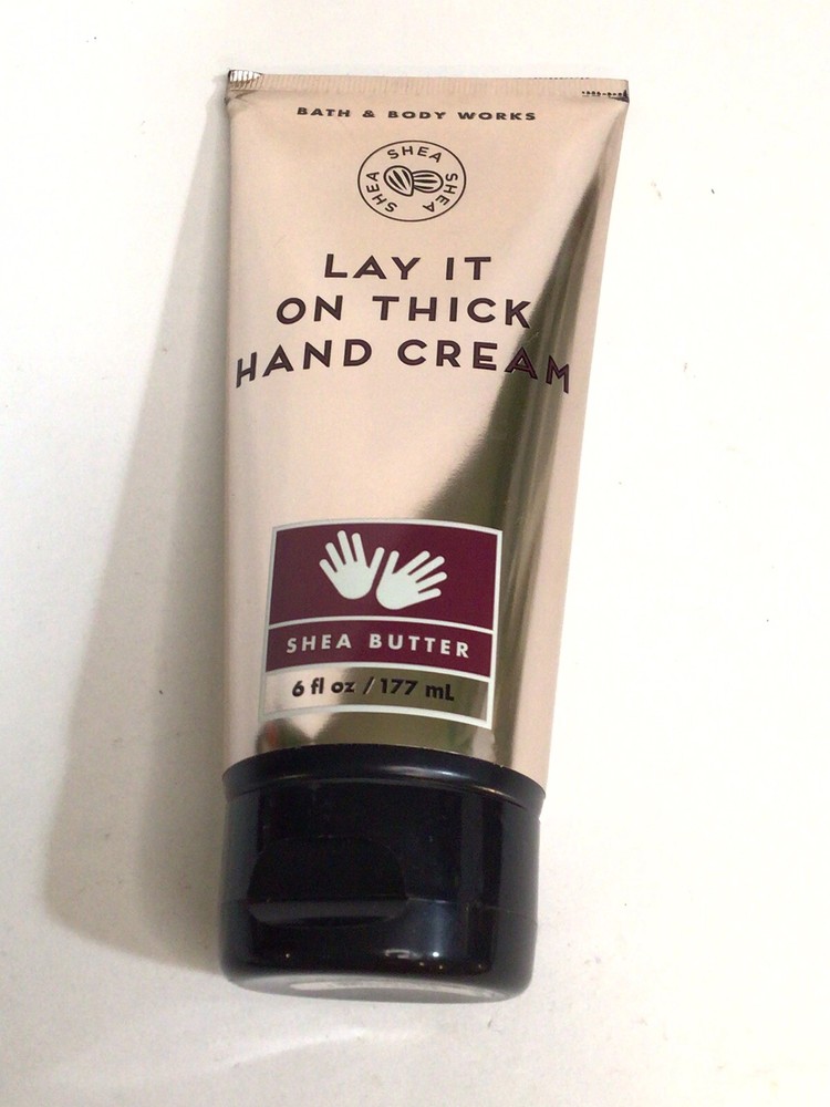 Bath & Body Works LAY IT ON THICK HAND CREAM Shea Butter 6 oz Tube NEW