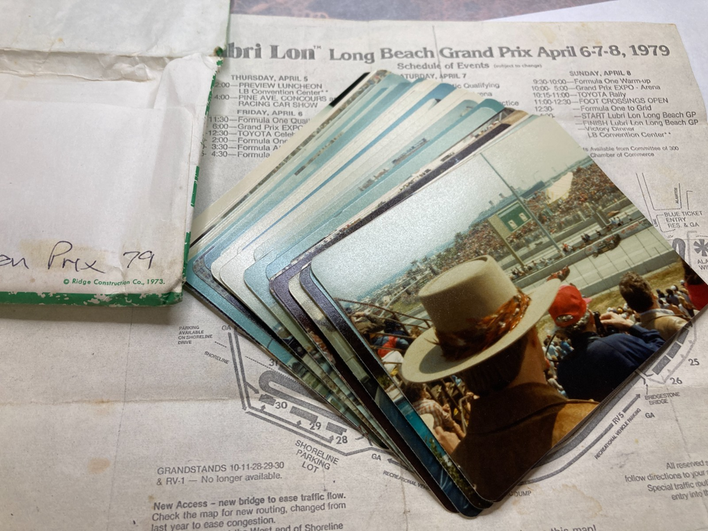 1979 US GRAND PRIX Developed 110 Film, Amature Shots w/Negatives & Flyer