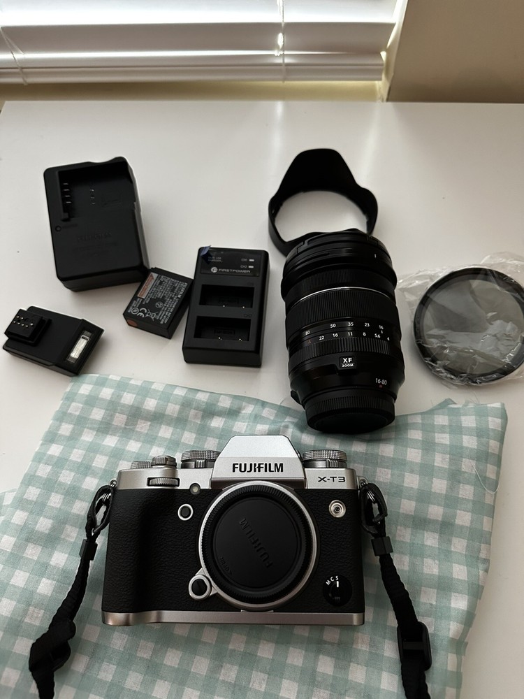 Fujifilm X-t3 Digital Camera - Black/Silver w/ 16-80 mm kit lens and extras