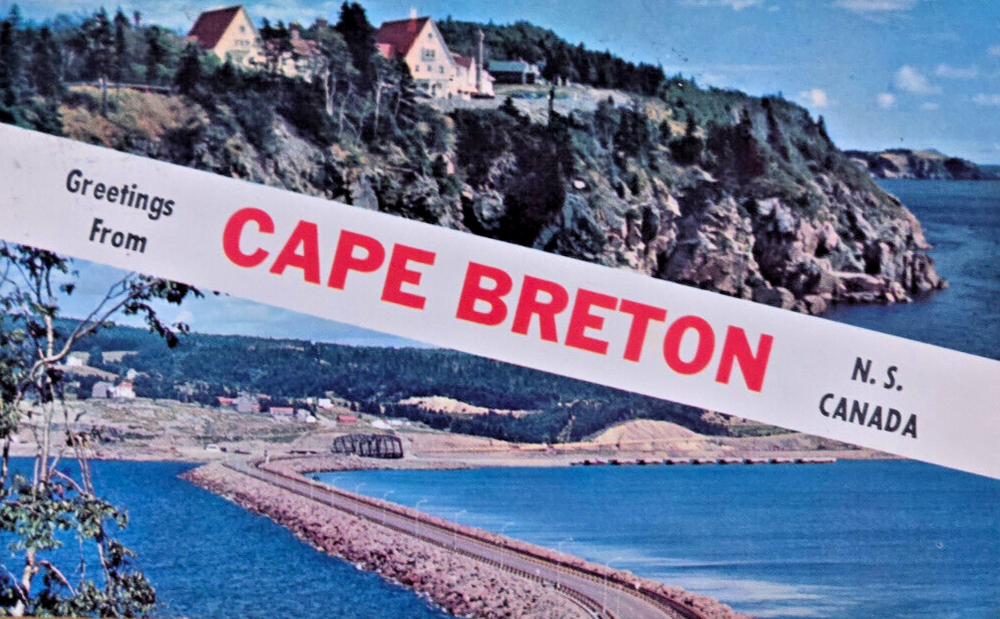 1963 Greetings from Cape Breton, Nova Scotia NS, Canada - Vtg Postcard