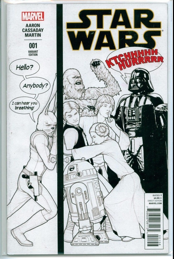 Star Wars 001 Christopher Humorous Party Sketch Variant Cover