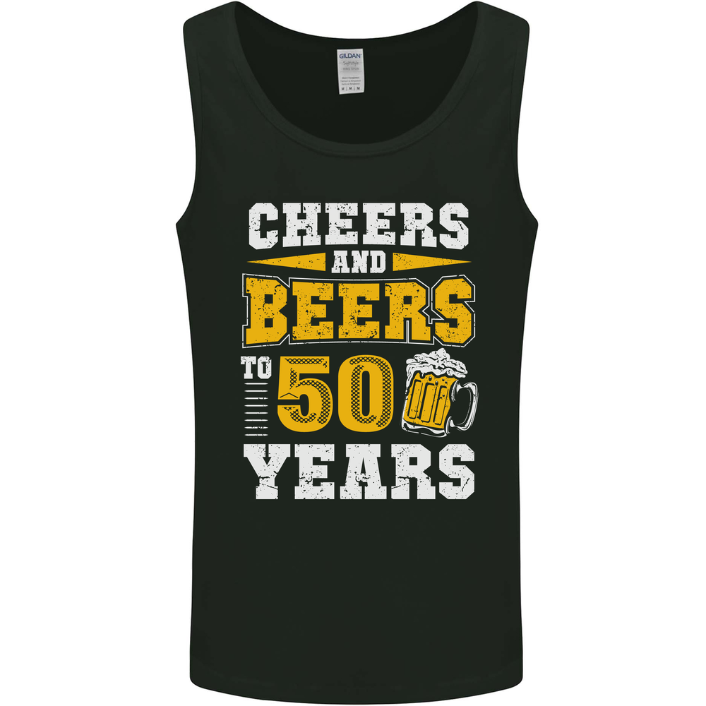 50th Birthday 50 Year Old Funny Alcohol Mens Vest Tank Top