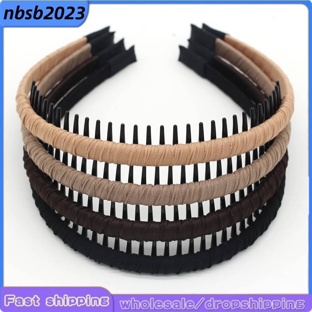 Non-Slip Adjustable Hairbands for Women with Teeth Comb Design