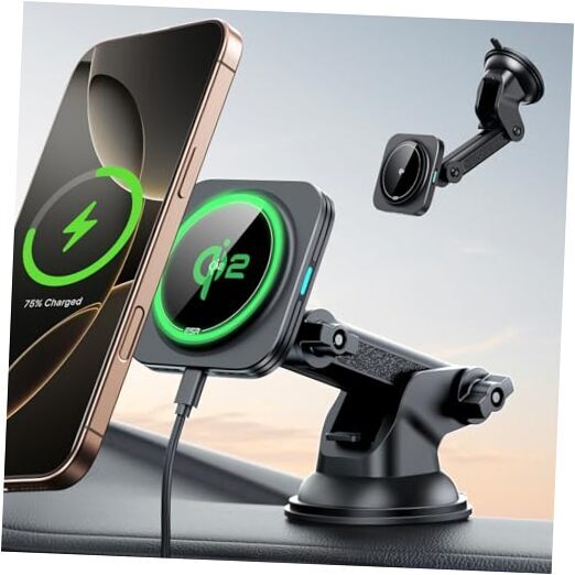 for Qi2 15W MagSafe Car Mount Charger, Qi2-Certified MagSafe Car Charger,