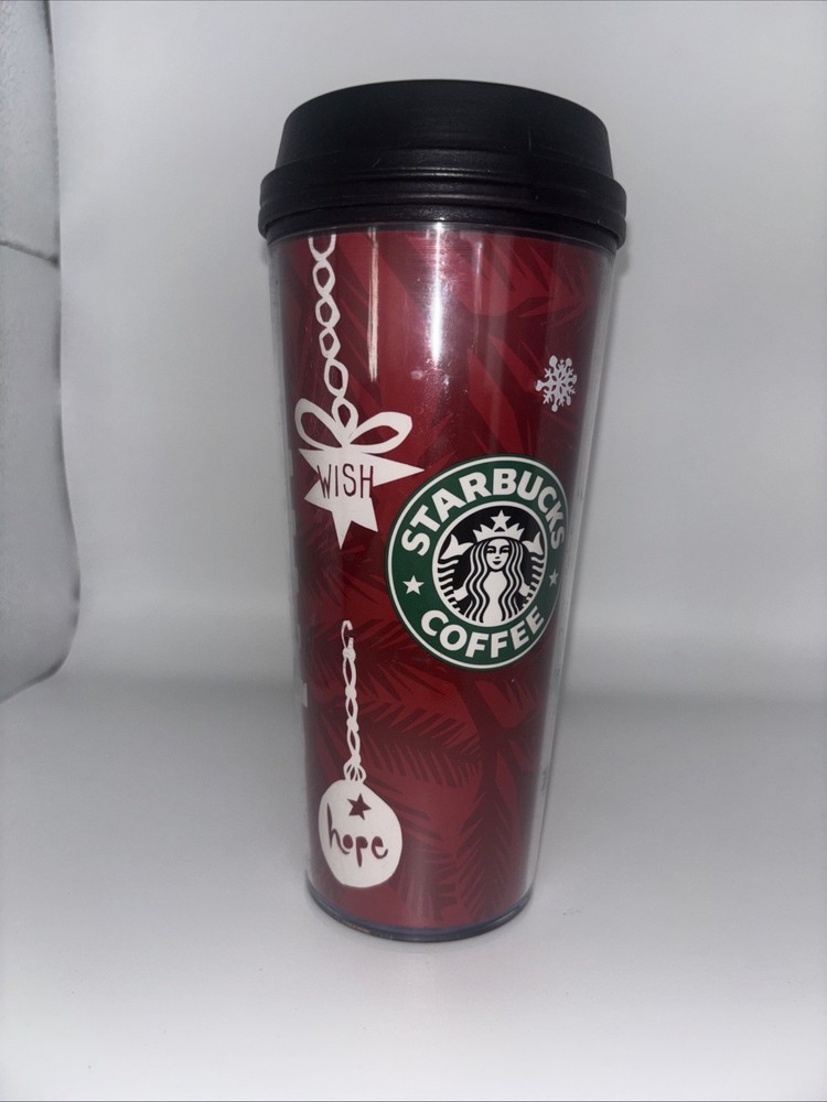 Starbucks 16 oz Red Holiday Travel Mug with Logo 2009 Edition