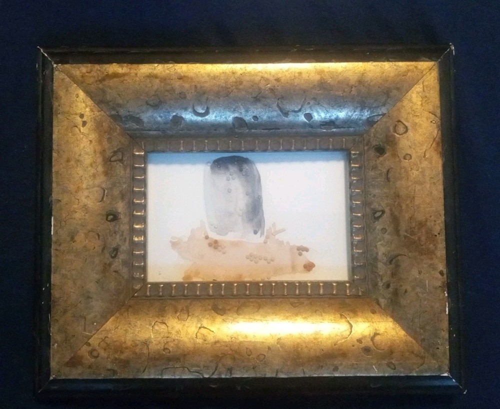 Vintage Ornate Wood Picture Frame Gold  9 1/4