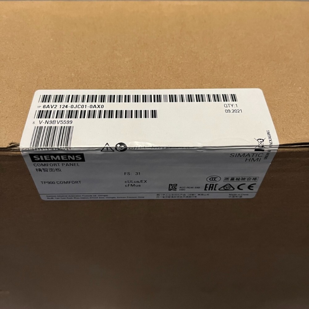 New Siemens 6AV2124-0JC01-0AX0 6AV2 124-0JC01-0AX0 Simatic HMI TP900 comfort