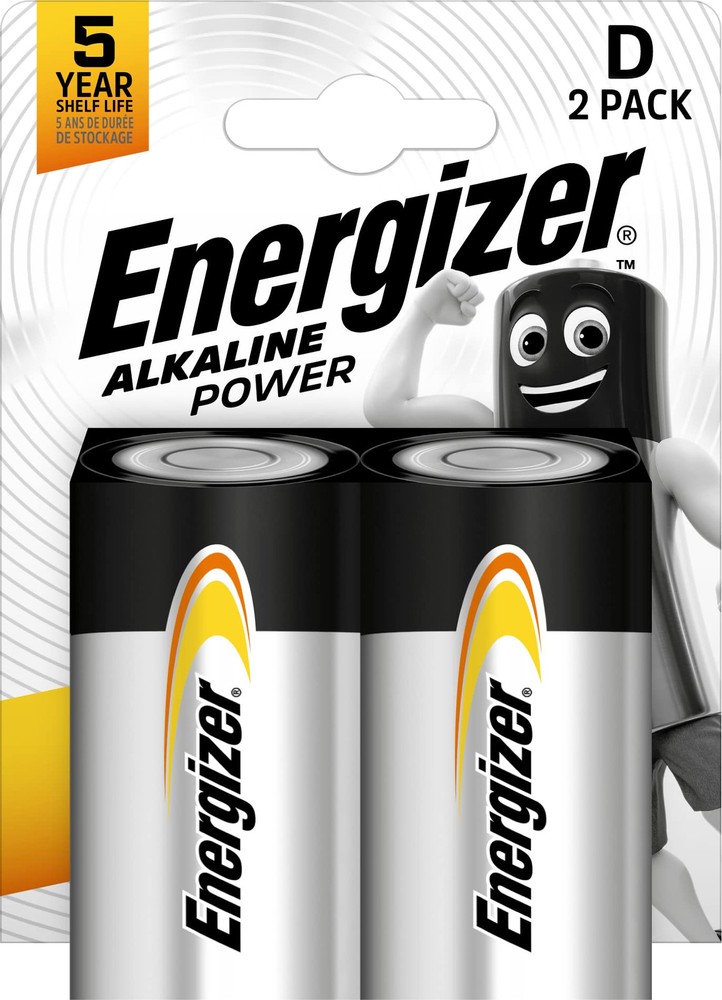 Energizer Alkaline Power-D LR20 Mono ACC Long-Lasting Battery New