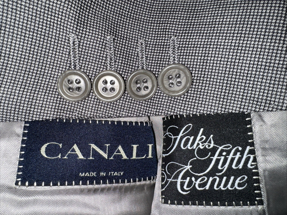 Canali Saks Fifth Avenue Gray Wool 3 Button Blazer Size 48(EU) 38US sport  coat