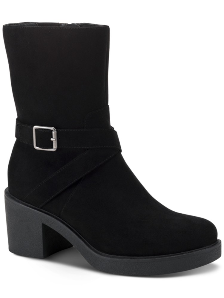 STYLE & COMPANY Womens Black Comfort Bessiee Round Toe Block Heel Booties 8.5 M
