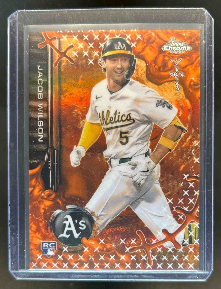 2025 Topps Chrome x Cactus Jack Jacob Wilson RC Orange Refractor #/25 Athletics