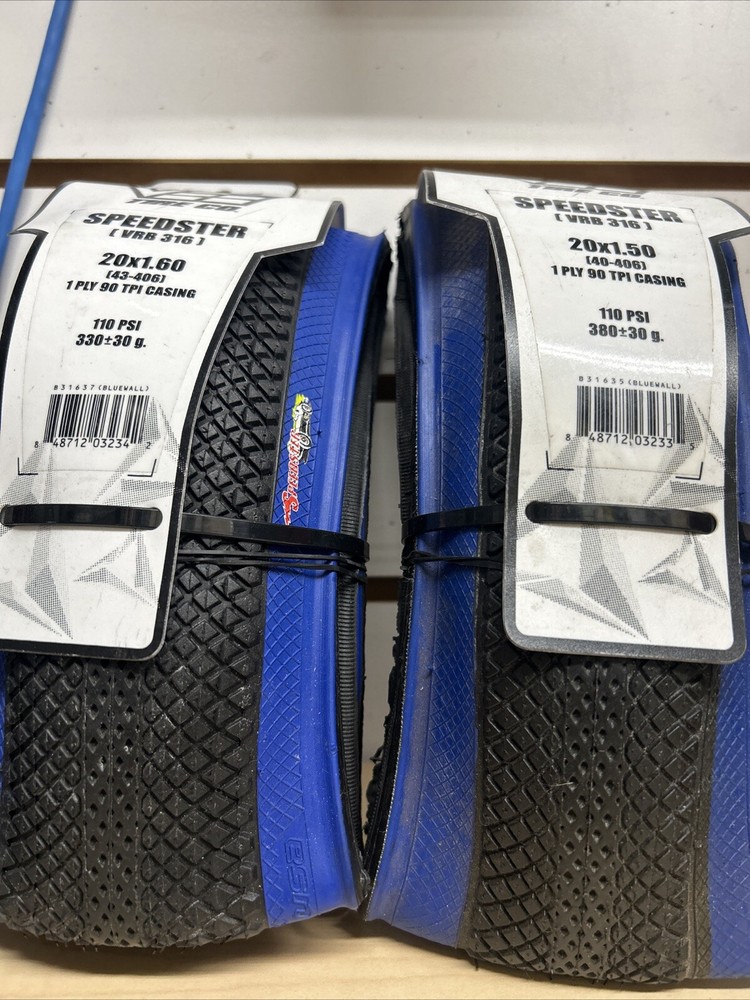 2 NEW VEE SPEEDSTER TIRES 20 X 1.50 And 1.60 Bmx Race Meybo Radio DK Haro Chase