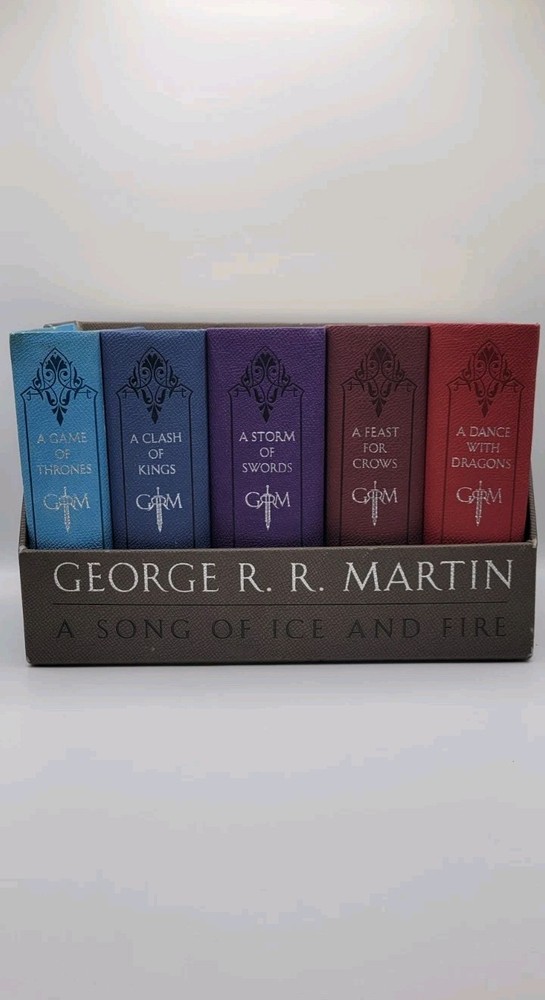 5-Book Set: George RR Martin's Game of Thrones A Song of Ice & Fire Leather & Cloth Edition