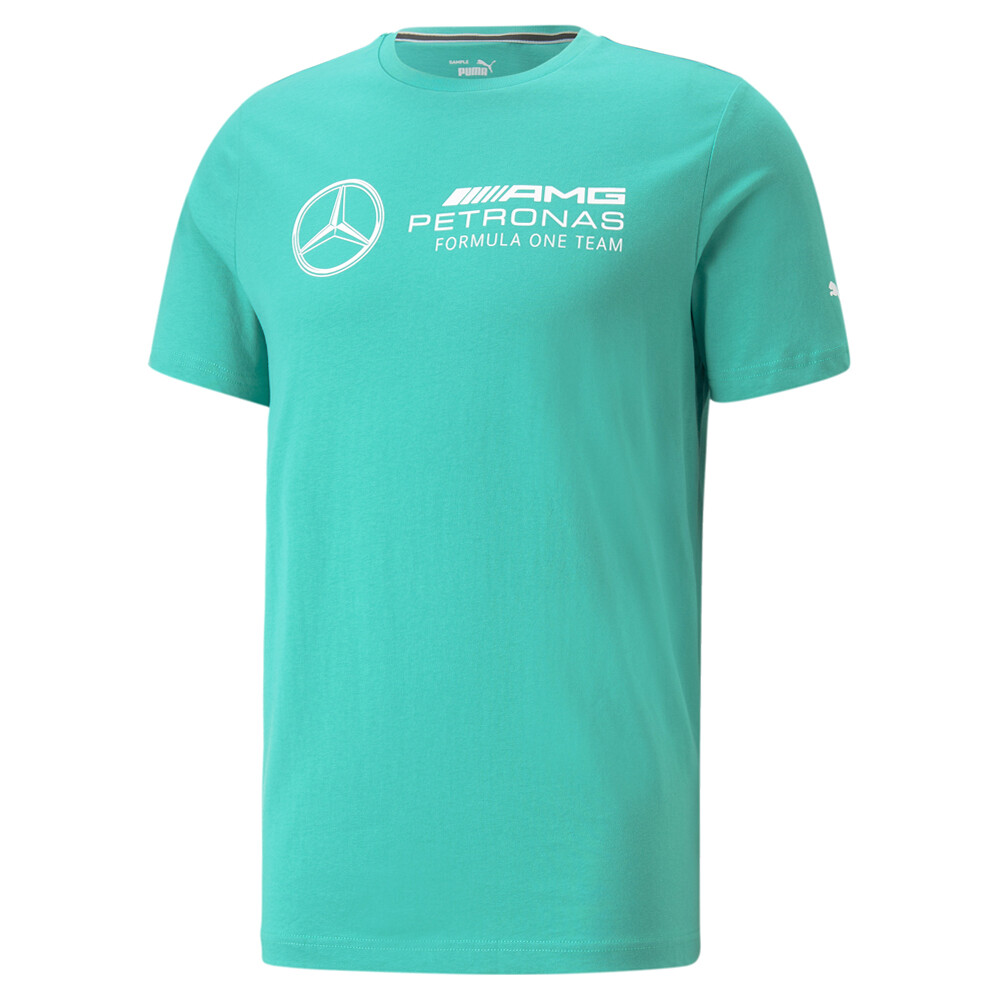 Puma Mapf1 Essential Logo Crew Neck Short Sleeve T-Shirt Mens Green Casual Tops