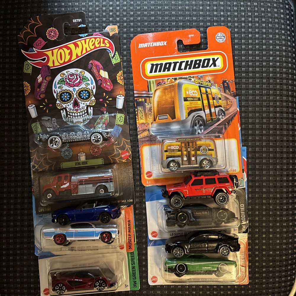 Matchbox/Hot Wheels Lot Of 10 For $13. Free Shipping/Kuda/Lotus/Jeep/ silhouette