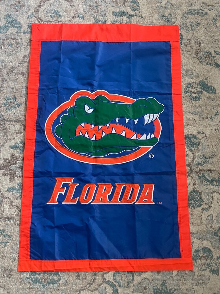 University Of Florida Gators NCAA Double Sided EMBROIDERED Hanging Banner Flag