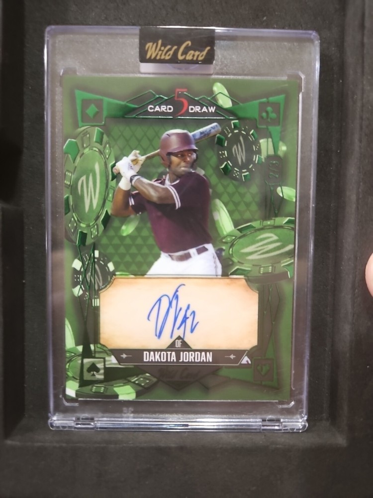 Dakota Jordan (2/3 Auto) #5CDM-DJA  2024 Wild card 5 Deck Draw baseball