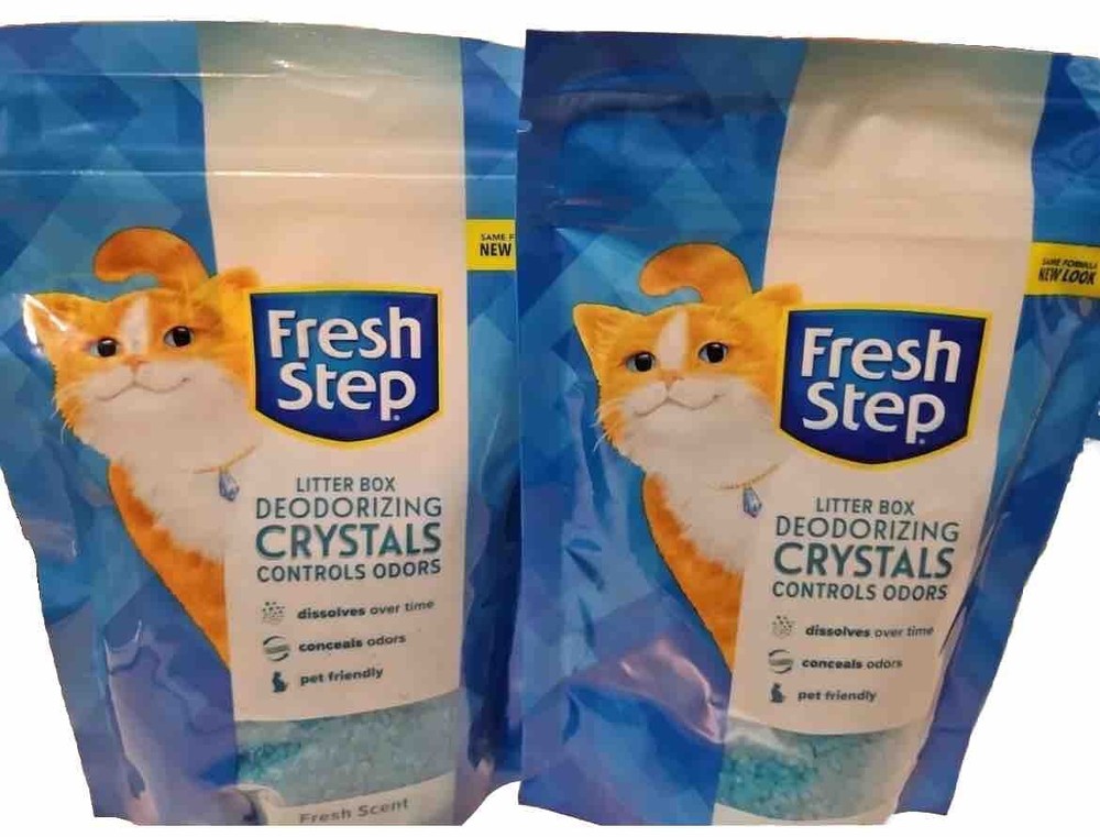 2 PK Litter Box Deodorizing Crystals Fresh Scent Fresh Step 15oz