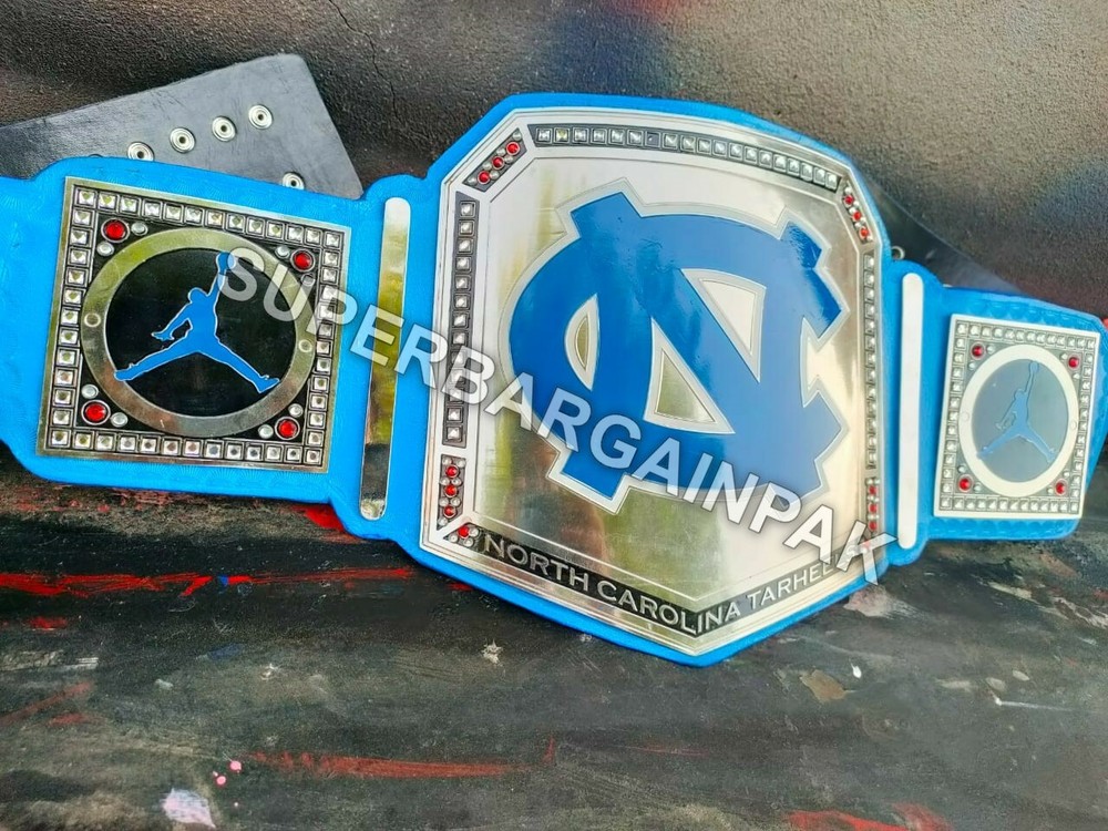 Custom University of North Carolina Tar Heels Championship Belt for NCAA Fans and Collectors