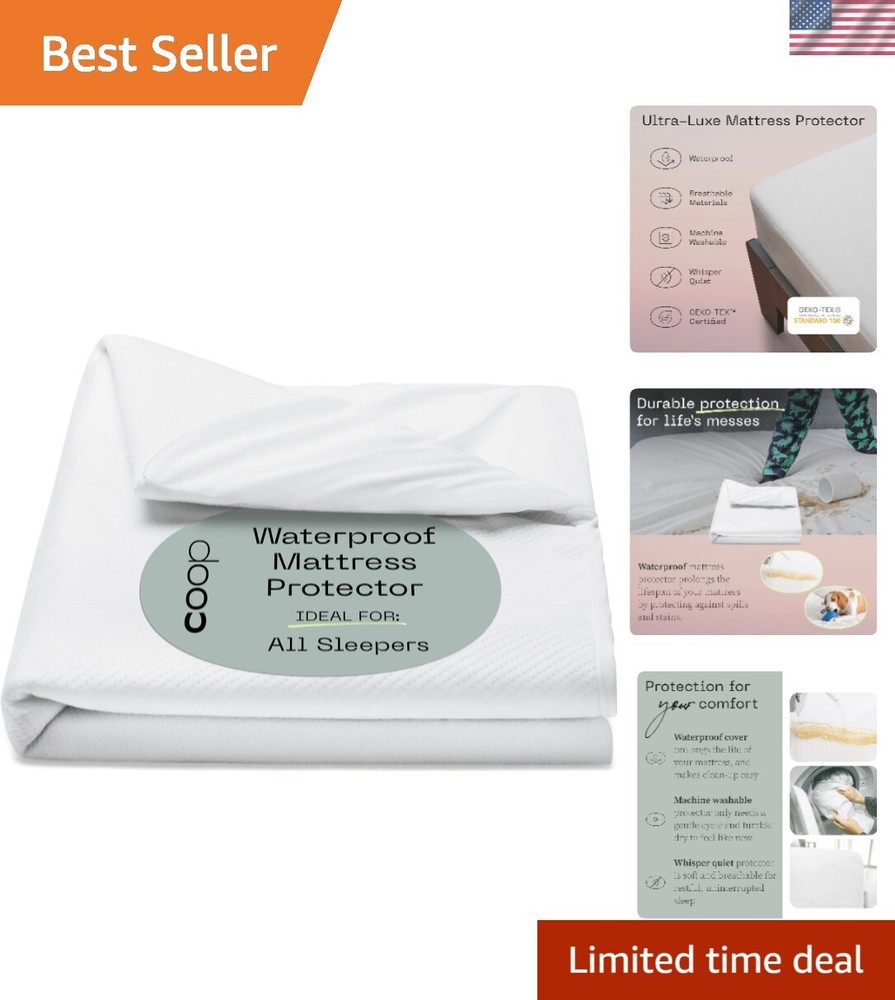 Ultra Tech Waterproof Mattress Protector Full, Smooth Top Mattress Pad, Water...