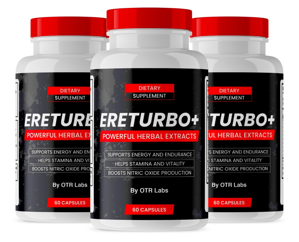 (3 Pack) Ereturbo Male Pills Advanced Formula, Ere Turbo Supplement 180 Capsules