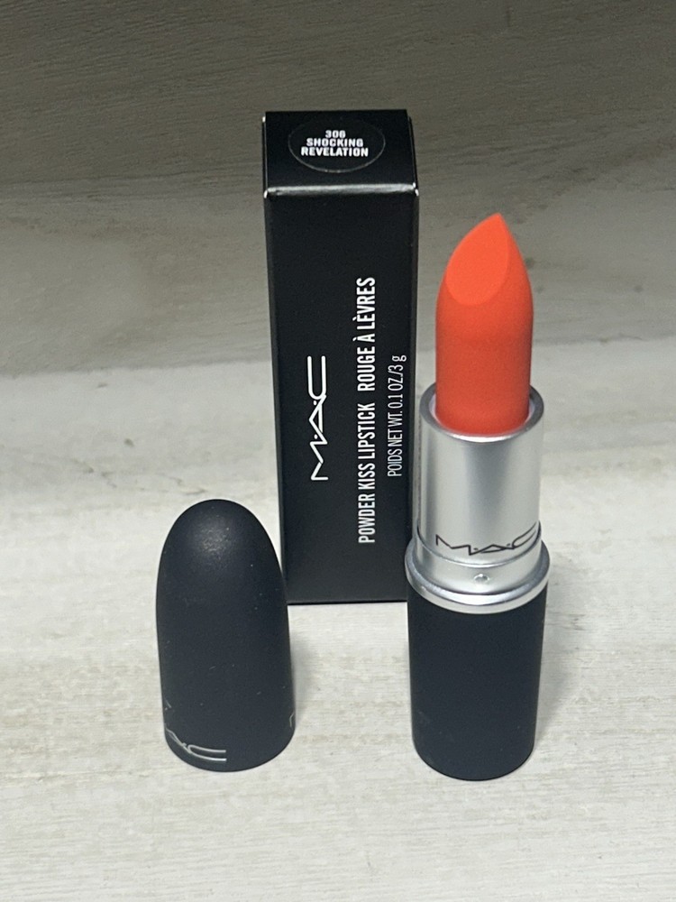 Mac Cosmetics Powder Kiss Lipstick *306 Shocking Revelation* 0.1fl.oz New In Box