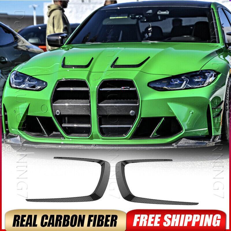 Fits BMW G80 M3 G22 430i 440i G82 G83 M4 2020+ Front Hood Vent Trim Dry Carbon