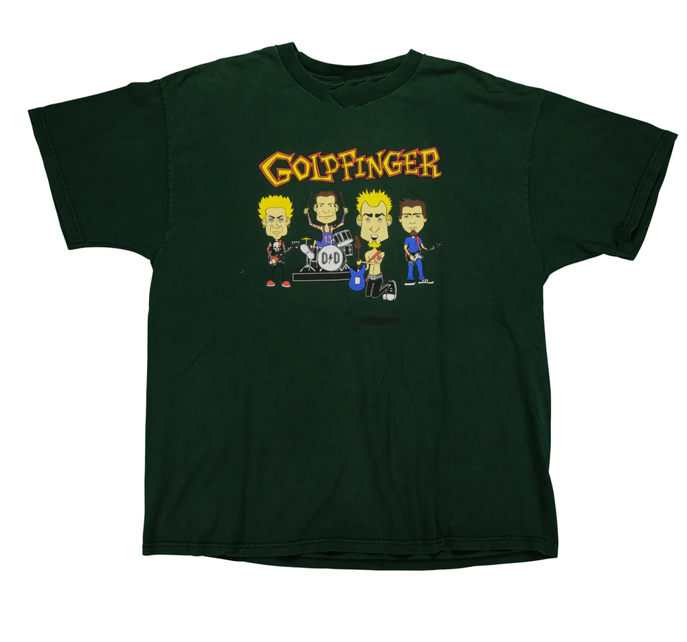 NEW Goldfinger Band Live In Tour S-5XL Green Cotton T Shirt SE853