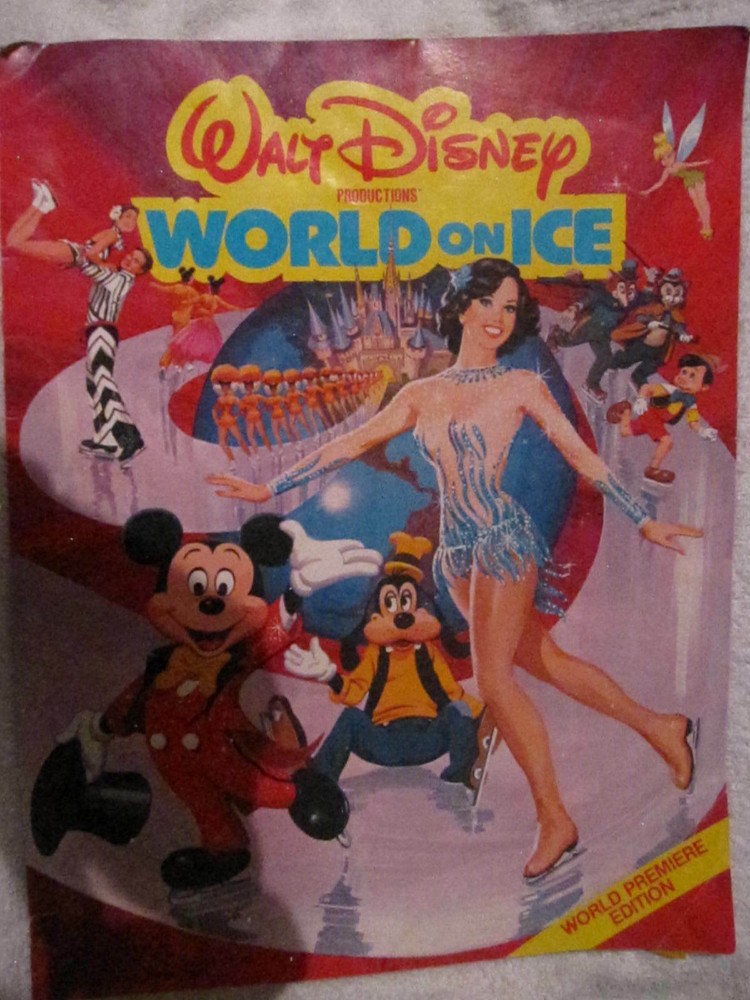 1981 Walt Disney Productions World on Ice souvenir booklet book orginal1980's c
