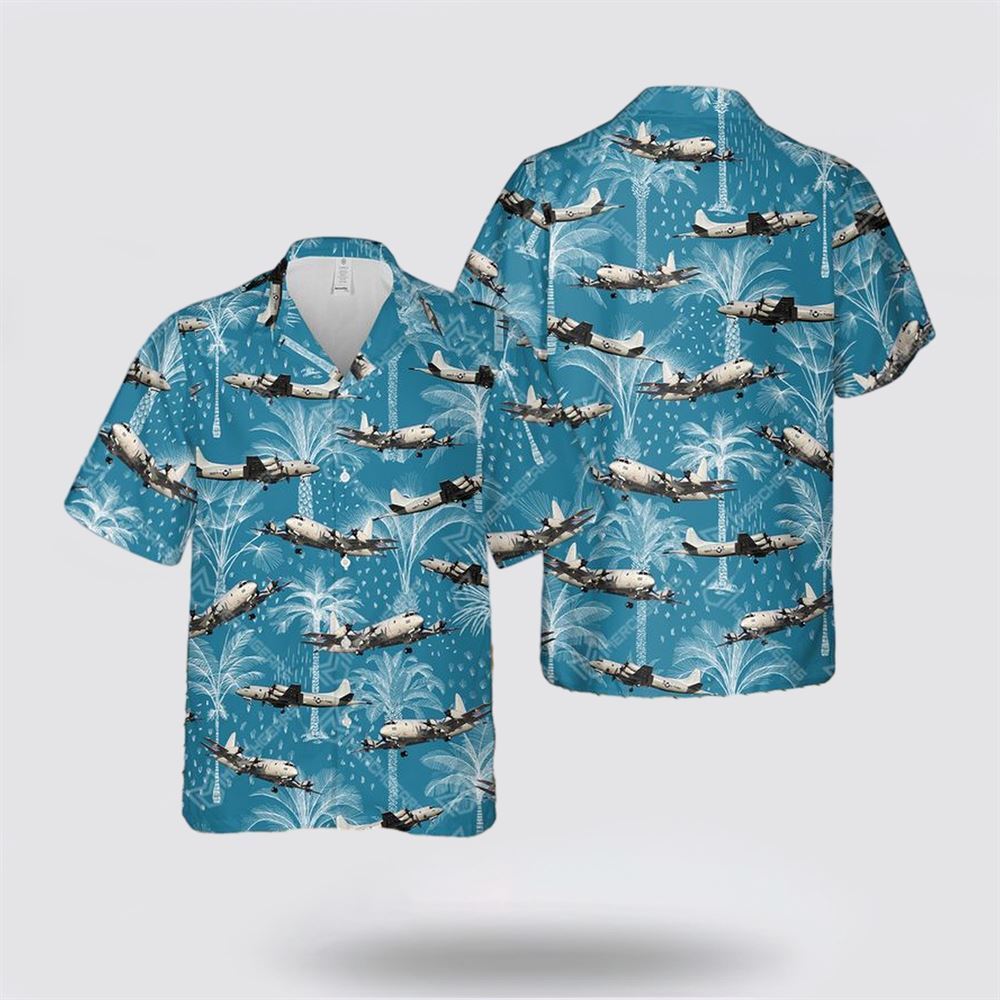 US Navy Lockheed P 3 Orion Hawaiian Shirt 8211 Beachwear Gifts For Navy Militar