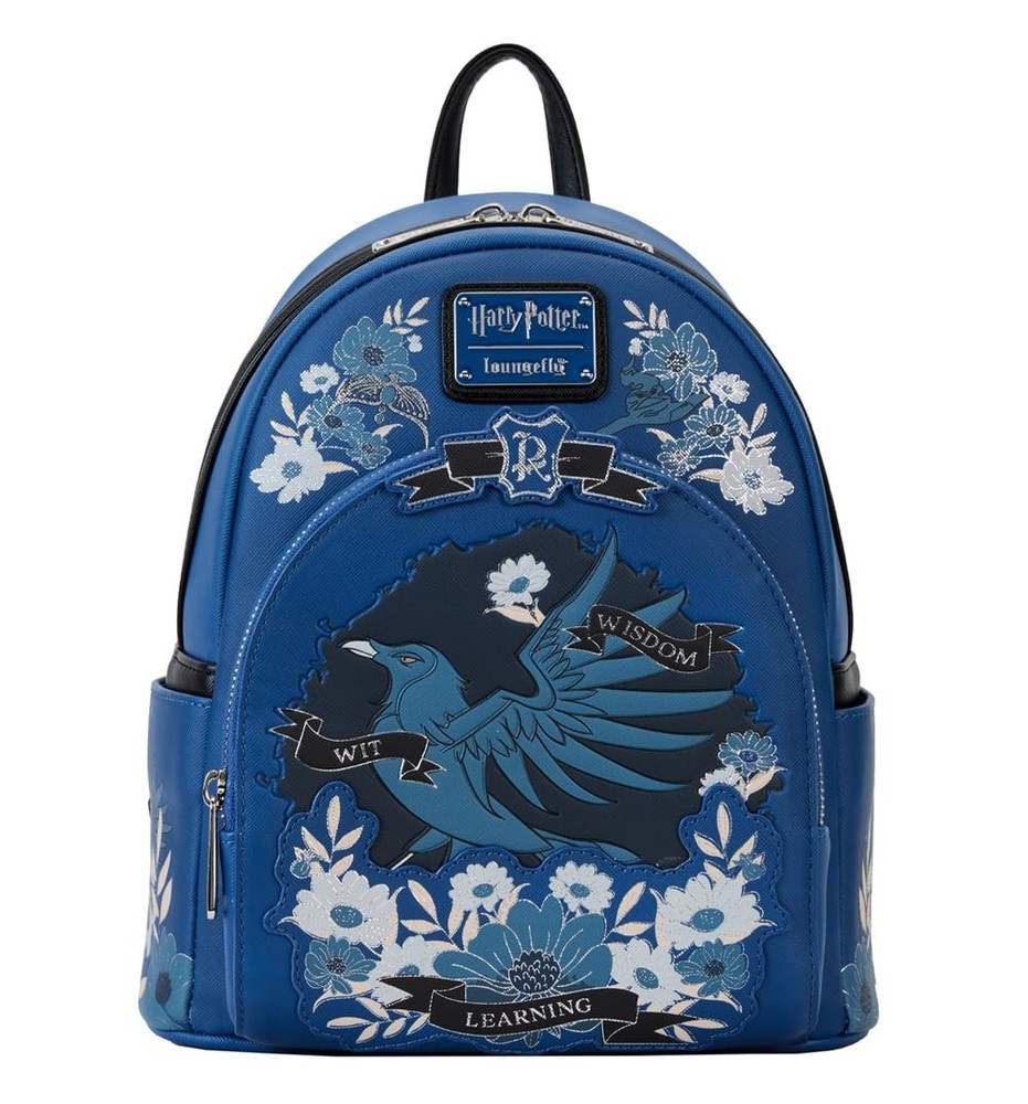 Harry Potter Ravenclaw Floral Tattoo Design Mini Backpack for Fans