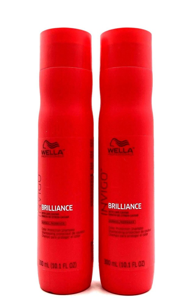 Wella Invigo Brilliance Color Protection Shampoo/Normal Hair 10.1 oz-2 Pack