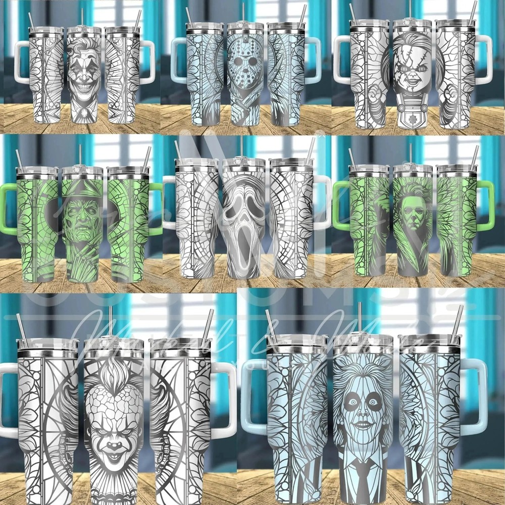 Halloween Tumbler Custom Nightmare Quencher in 30oz 40oz Stainless Steel