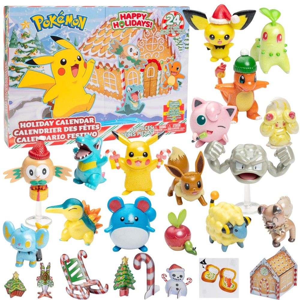 Pokémon 2024 Holiday Advent Calendar Playset for Kids - 24 Piece Christmas Gi...