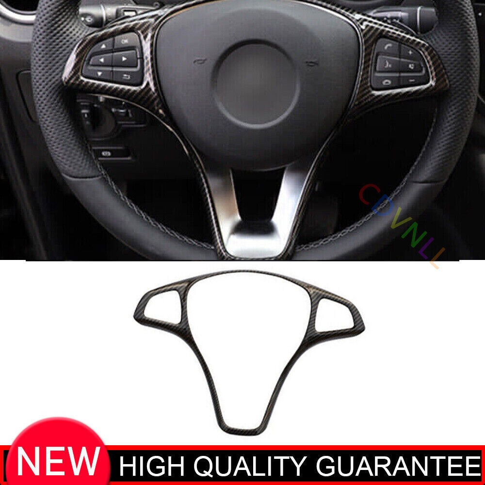 For Benz V-Class 2015-2020 Carbon Fiber Style Steering Wheel Moulding Cover Trim